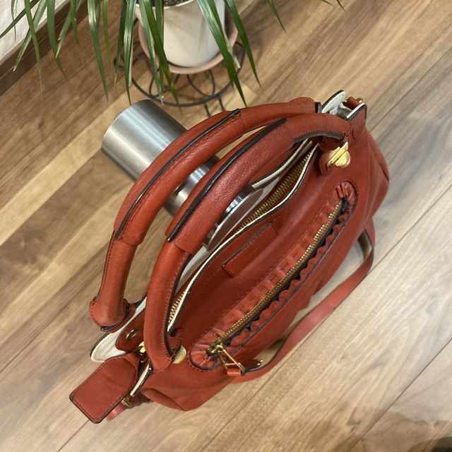 Chloe(クロエ)のChloe クロエ 2way ショルダーバッグ トートバッグ 本革 金具 RED レディースのバッグ(ショルダーバッグ)の商品写真