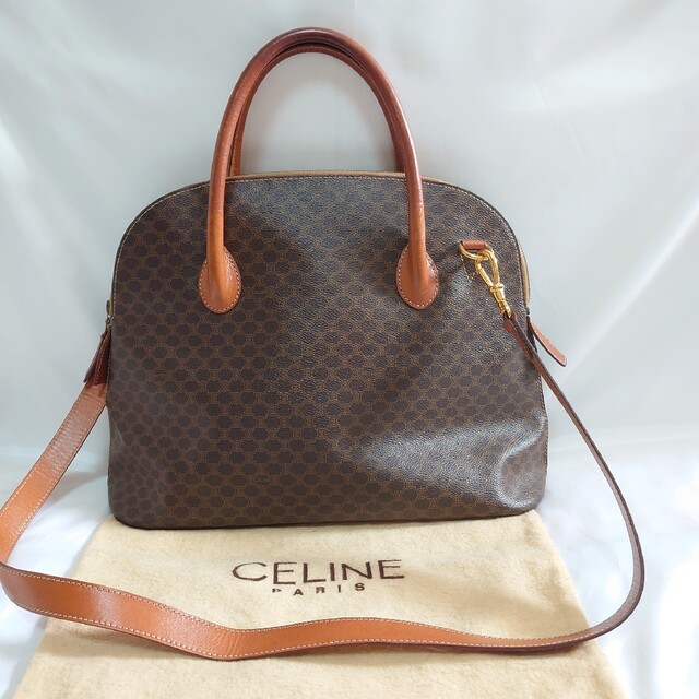 美品 CELINE マカダム柄 2way ハンドバッグ