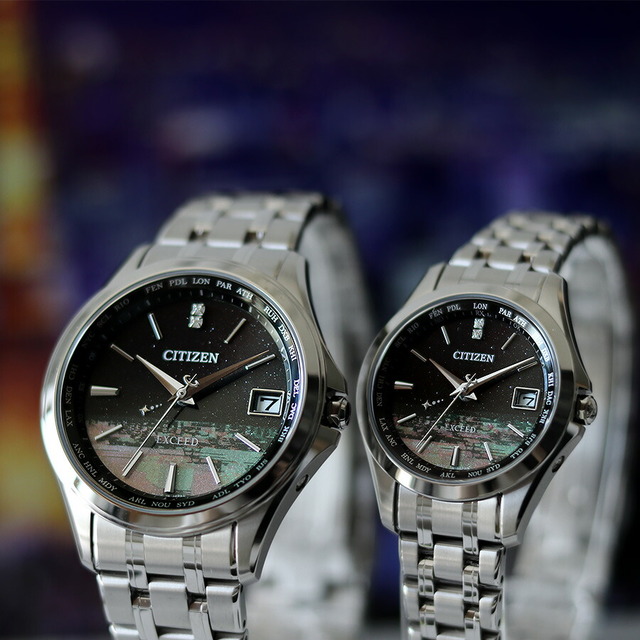 シチズン CITIZEN 腕時計 メンズ CB1080-52F エクシード エコ・ドライブ電波時計 ダイレクトフライト ペア 「いい夫婦の日」 限定モデル EXCEED Eco-Drive エコ・ドライブ電波（H149） ブラックxシルバー アナログ表示