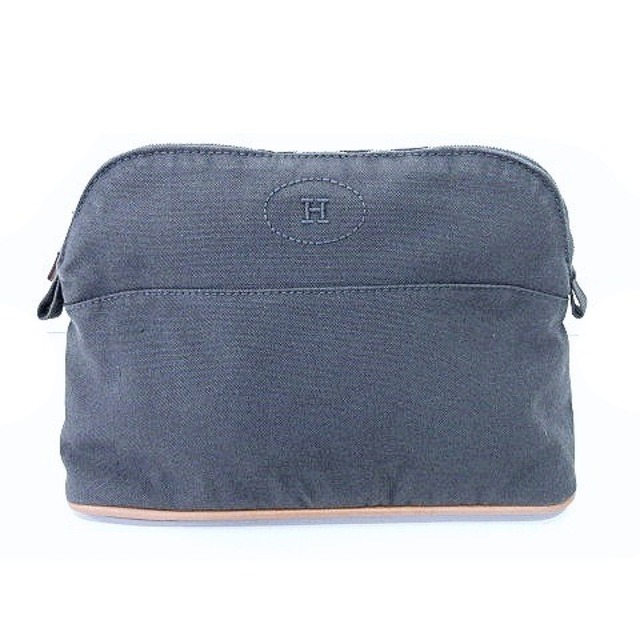 エルメス HERMES ボリード ポーチ MM コスメケース 紺 □U180-