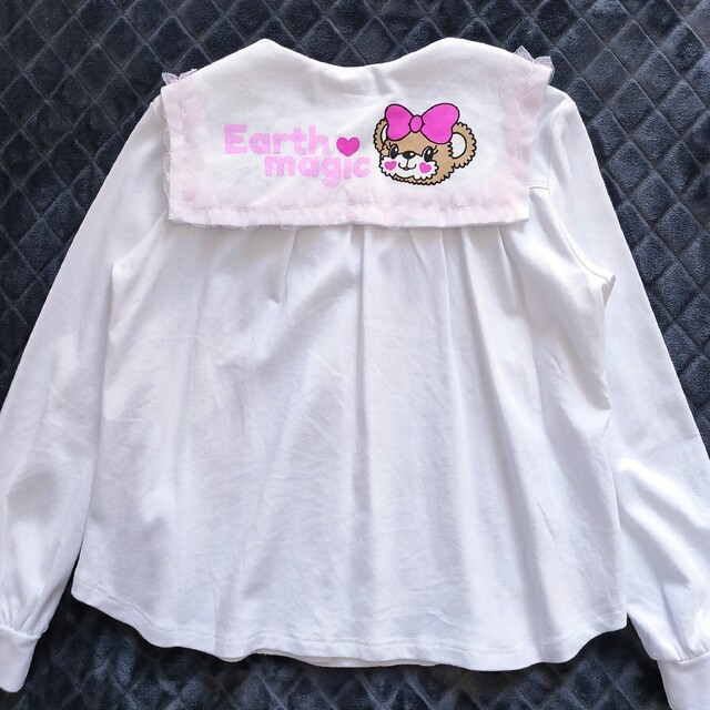 EARTHMAGIC(アースマジック)のてんてん様専用💗マフィー セーラー ブラウス シロ キッズ/ベビー/マタニティのキッズ服女の子用(90cm~)(ブラウス)の商品写真