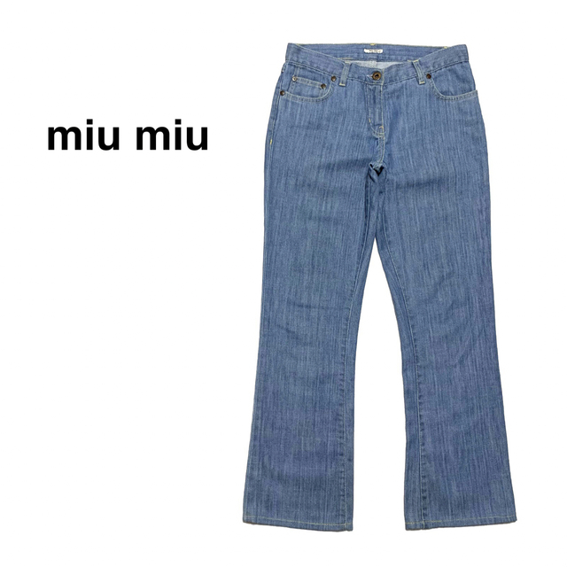 ☆良品 ミュウミュウ ブーツカット フレア デニム パンツ イタリア製