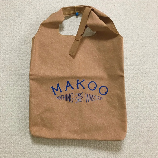 MAKOO マコー　茶色　ブラウン　リサイクル　レザー　トートバッグ