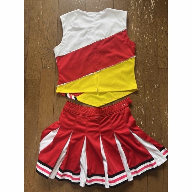 チア ユニフォーム チアリーディング 衣装 POMCHE コスプレ 赤 高校