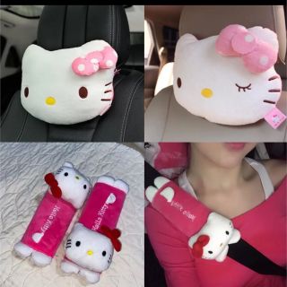 ハローキティ(ハローキティ)のHello kitty  ハローキティシート枕ネックレスト　シートベルトカバー(車内アクセサリ)