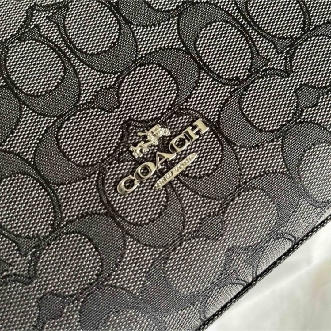 ●COACH ショルダーバッグ F55365 シグネチャー スモークブラック