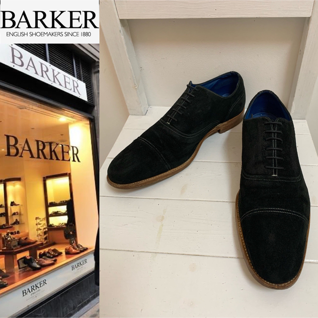 BARKER - BARKER MADE IN ENGLAND スエード ストレートチップシューズ