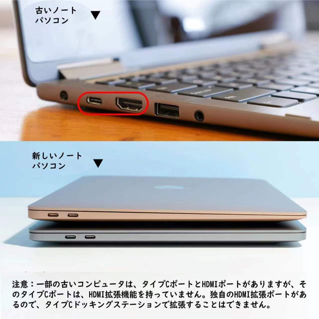 Type-cハブ 4Kドッキングステーションmacbook用スタンド スマホ/家電/カメラのPC/タブレット(PC周辺機器)の商品写真