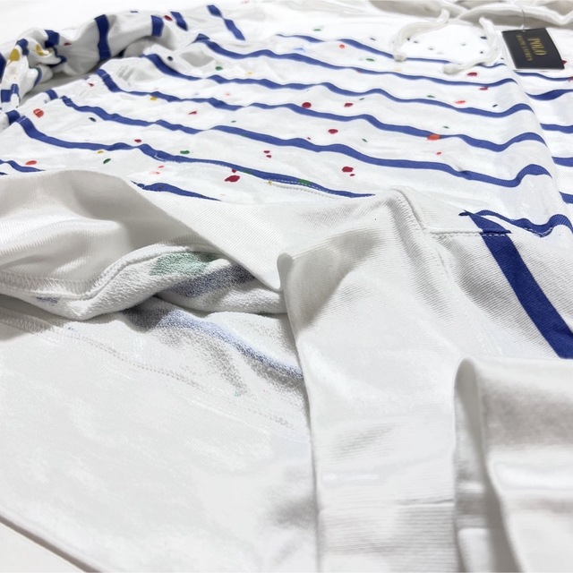 POLO RALPH LAUREN(ポロラルフローレン)のメンズS☆新品 ラルフローレン ペイントスプラッター フード付きロンT メンズのトップス(Tシャツ/カットソー(七分/長袖))の商品写真