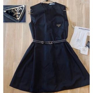 プラダ PRADA 正規品 ワンピース ドレス ナイロン ノースリーブ スカート-