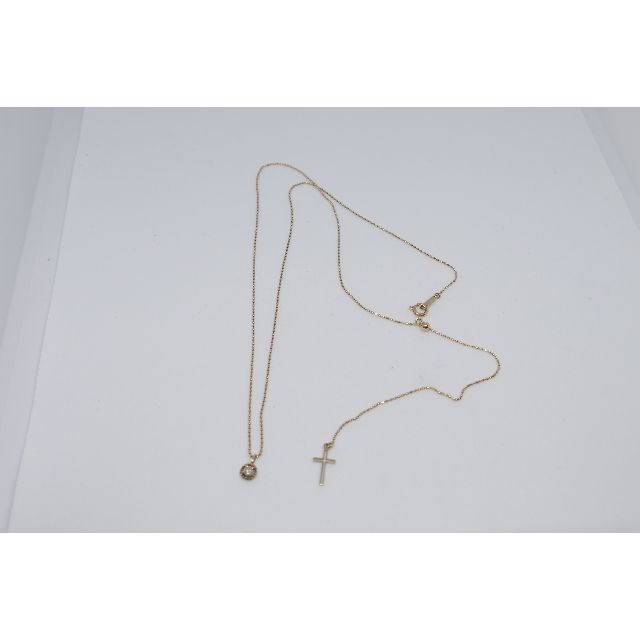 美品 エナソルーナ K10 ダイヤモンド ネックレス Enasoluna