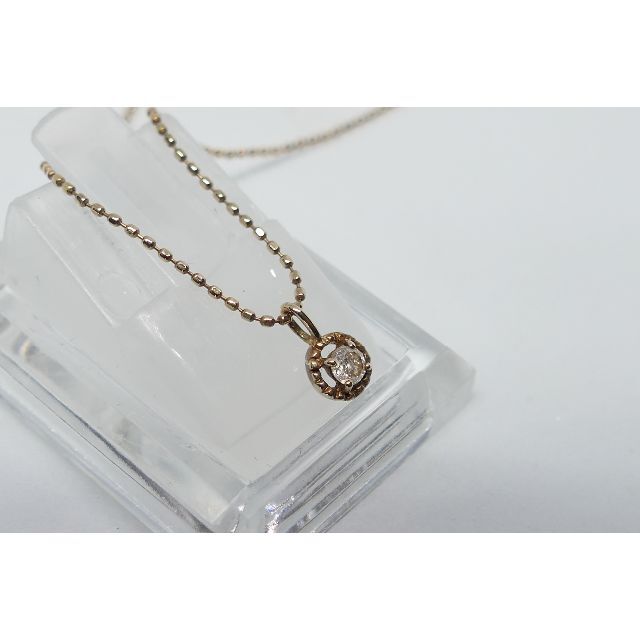 Enasoluna(エナソルーナ)の美品　エナソルーナ　K10　ダイヤモンド　ネックレス　Enasoluna レディースのアクセサリー(ネックレス)の商品写真