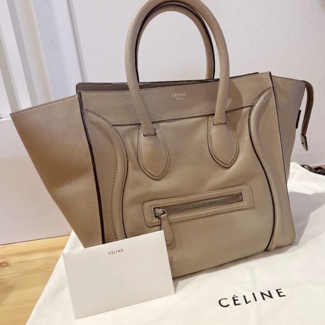 ハンドバッグCELINE セリーヌ ラゲージ ミニ　ベージュ