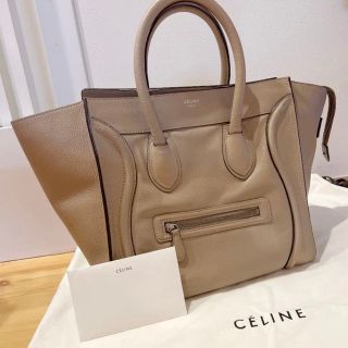 セリーヌ(celine)のCELINE セリーヌ ラゲージ ミニ　ベージュ(ハンドバッグ)