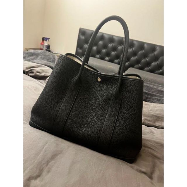 Hermes - 【新品同様】エルメス ガーデンパーティPM カントリー 黒 U刻印