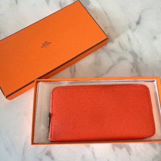 エルメス(Hermes)のエルメス　アザップロング　シルクイン　ルージュトマト　X刻印　ヴォーエプソン(財布)