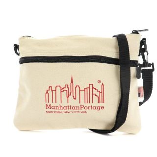 マンハッタンポーテージ(Manhattan Portage)のマンハッタンポーテージ ショルダーバッグ サコッシュ キャンバス ベージュ 黒(その他)