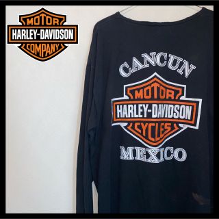 ハーレーダビッドソン(Harley Davidson)のハーレーダビッドソン ブラック XXL 90s メキシコ製 ヴィンテージロンT(Tシャツ/カットソー(七分/長袖))