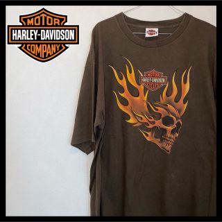 ハーレーダビッドソン(Harley Davidson)のハーレーダビッドソン ブラウン XXL 00s USA製ヴィンテージTシャツ(Tシャツ/カットソー(半袖/袖なし))