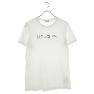 モンクレール(MONCLER)のモンクレール  Line Stone LOGO T-shirt F20938C77110 ラインストーンロゴTシャツ メンズ S(Tシャツ/カットソー(半袖/袖なし))