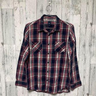 ギャップ(GAP)のGap ギャップ　メンズ　シャツ　チェック柄　コットン100% Lサイズ(シャツ)