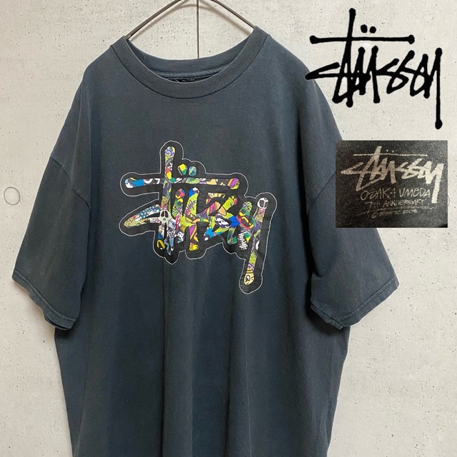 入手困難】stussyステューシーanniversary限定記念Tシャツ黒タグ-