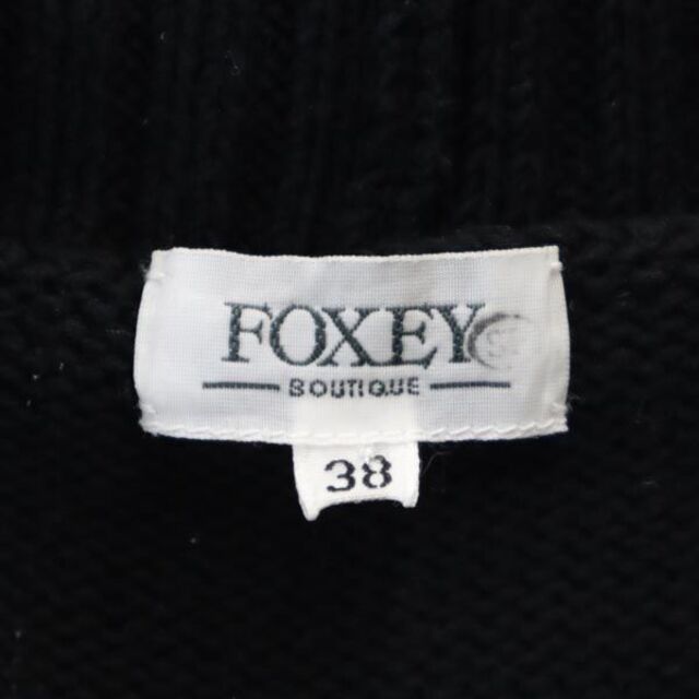 フォクシー FOXEY BOUTIQUE 38 襟付き トップス 黒 - ニット/セーター
