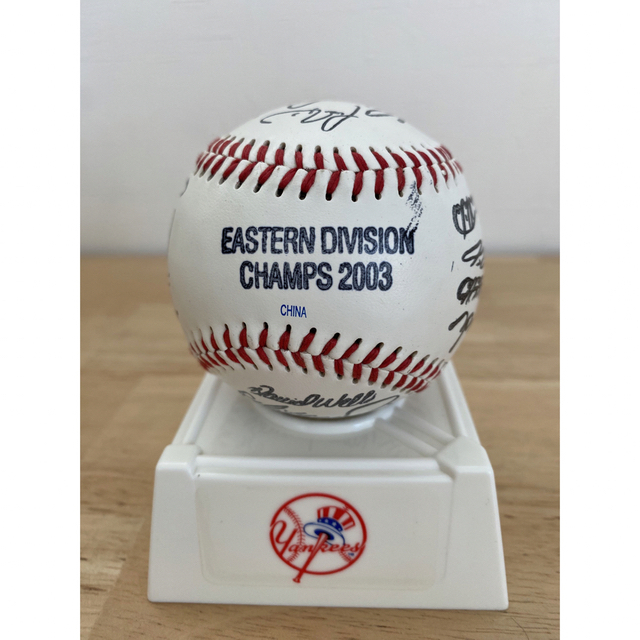 MLB(メジャーリーグベースボール)のMLB ニューヨークヤンキース 松井秀喜 サインボール auto  boll スポーツ/アウトドアの野球(記念品/関連グッズ)の商品写真