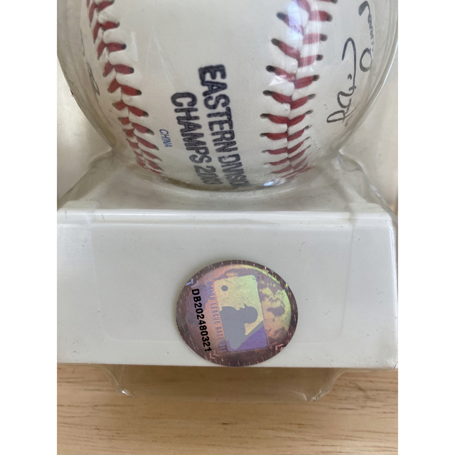 MLB(メジャーリーグベースボール)のMLB ニューヨークヤンキース 松井秀喜 サインボール auto  boll スポーツ/アウトドアの野球(記念品/関連グッズ)の商品写真