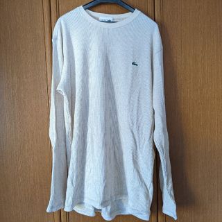 ラコステ(LACOSTE)のラコステ　サマーニット　ベージュ　コットン　麻　L XL 日本製　LACOSTE(ニット/セーター)