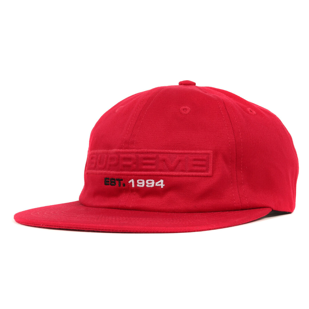 Supreme シュプリーム キャップ エンボスロゴ ツイル 6パネルキャップ Embossed Logo 6-Panel 18SS レッド 赤 帽子 【メンズ】