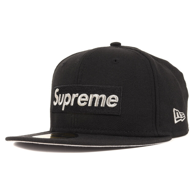Supreme - Supreme シュプリーム キャップ NEW ERA ニューエラ ミリオンダラー BOXロゴ ベースボールキャップ $1M Metallic Box Logo New Era 20SS ブラック 黒 7 5/8(60.6cm) 帽子 【メンズ】【中古】