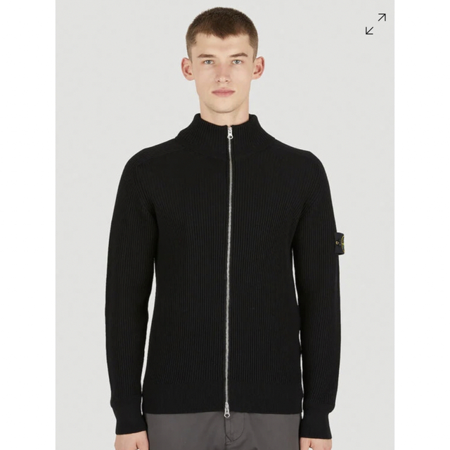 Stone island zip up sweater black S