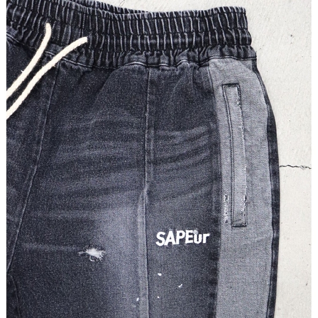 2XL　SAPEur VINTAGE DENIM TRACKPANTS メンズのパンツ(デニム/ジーンズ)の商品写真