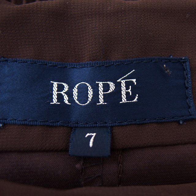 ROPE’(ロペ)のロペ スカート フレア ひざ丈 プリーツ タック 透け感 サイドジップ 7 茶 レディースのスカート(ひざ丈スカート)の商品写真