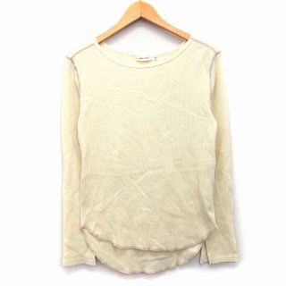 マウジー(moussy)のマウジー moussy カットソー Tシャツ ワッフル生地 ステッチ 長袖 丸首(カットソー(長袖/七分))