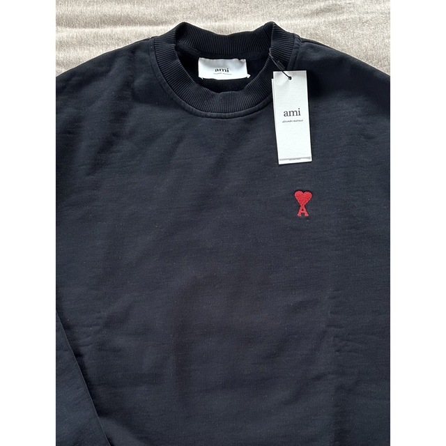 定番入荷 黒XL新品 AMI Paris アミ グラフィック スウェット シャツ