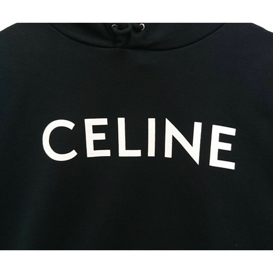 CELINE セリーヌ 品番 2Y321670Q ロゴ ルーズ スウェットシャツ パーカー 黒 サイズXL 正規品 / 30203