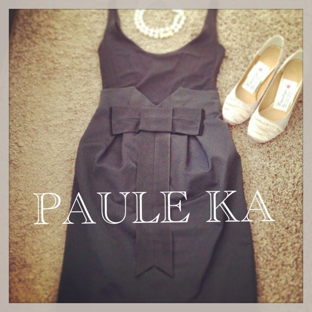 PAULE KA♡切替えリボンワンピース-