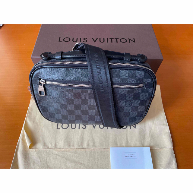 ルイヴィトン LOUIS VUITTON クリストファー ネメス アンブレール N41708 ダミエグラフィット カバン ボディバッグ ダミエグラフィットキャンバス ブラック/ブルー