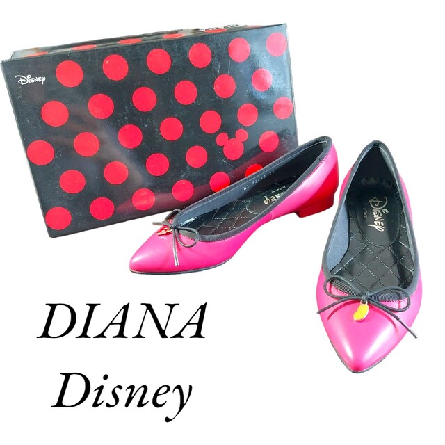 【未使用品】DIANA　Disney コラボ　ミッキー　ローヒールパンプス　22