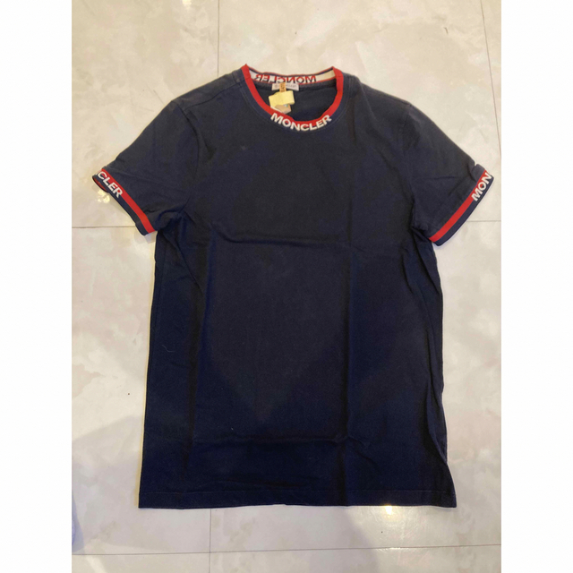 クリーニング済】モンクレール リンガートリムTシャツ ネイビー MONCLER