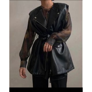 アメリヴィンテージ(Ameri VINTAGE)のAMERI RIDERS FAKE LEATHER VEST JACKET 新品(ベスト/ジレ)