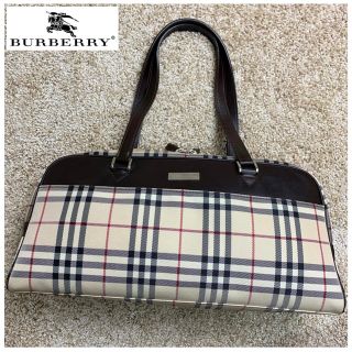 BURBERRY - 希少美品♡バーバリー/キャンバス×レザートートバッグ/ノバ