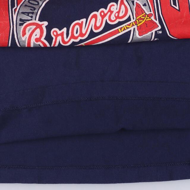 90年代 TRENCH MLB ATLANTA BRAVES アトランタブレーブス スポーツプリントTシャツ USA製 メンズXL ヴィンテージ /eaa318501 8