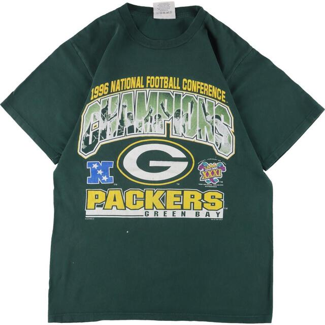 90年代 リー Lee SPORT NFL GREEN BAY PACKERS グリーンベイパッカーズ スポーツプリントTシャツ メンズM ヴィンテージ /eaa318505