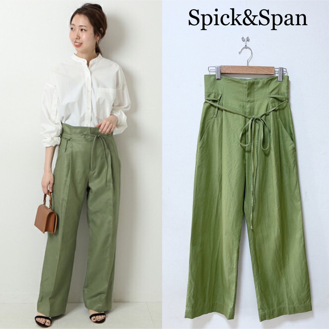 Spick&Span 完売品 ハイバギーパンツ ワイドパンツ ハイウエスト 34