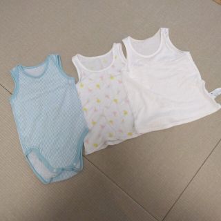 ユニクロ(UNIQLO)のメッシュ肌着3枚セット90 100(下着)