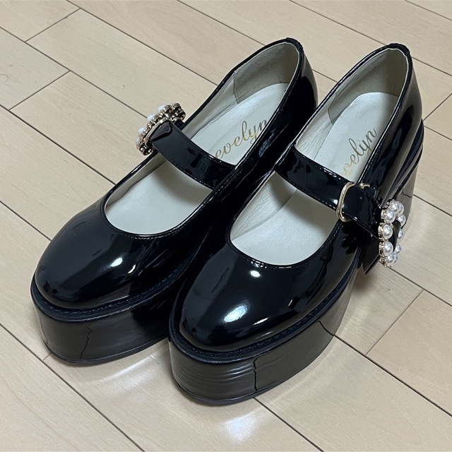 evelyn - エブリン パールバックル厚底パンプス ローファー evelyn - エブリン パールバックル厚底パンプス ローファー