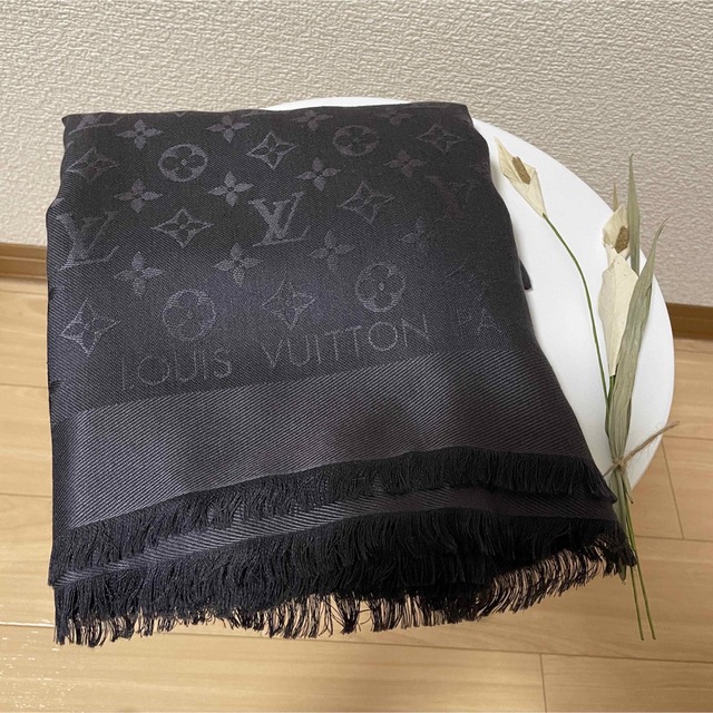 美品☆ LOUIS VUITTON☆大判ストール☆シルク ウール モノグラム-